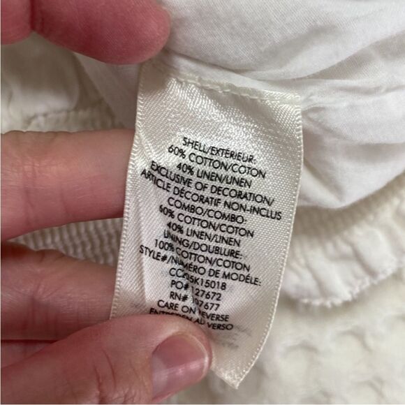 Alice & Olivia Tabitha Eyelet Embroidered Top in Off White, Size XS - Picture 10 of 10